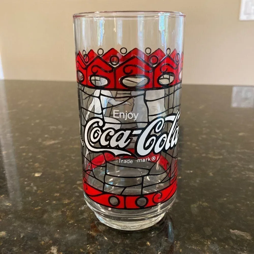 RARE Vintage 1982 George Brett Coca Cola Stained Glass